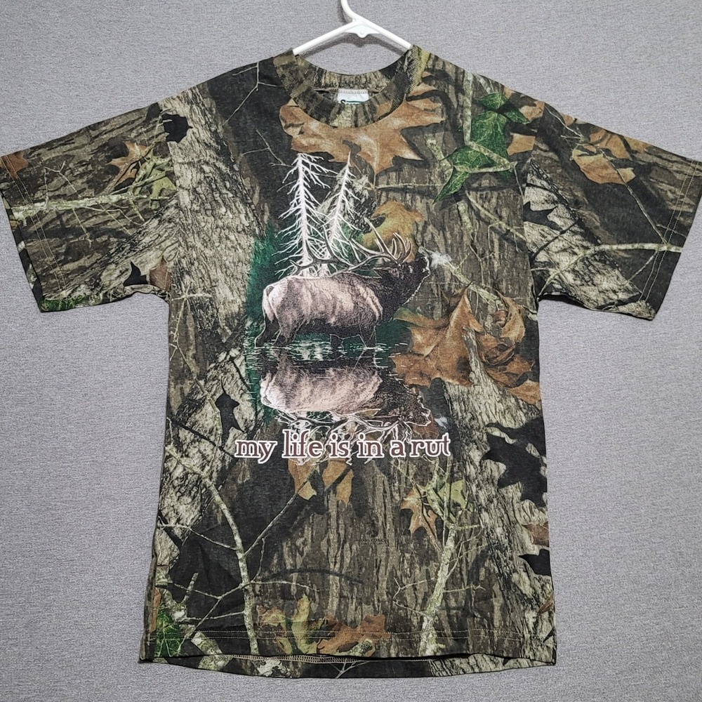 Mossy Oak Camo T Shirt Men's Medium Short Sleeve Casual Camouflage Sportex